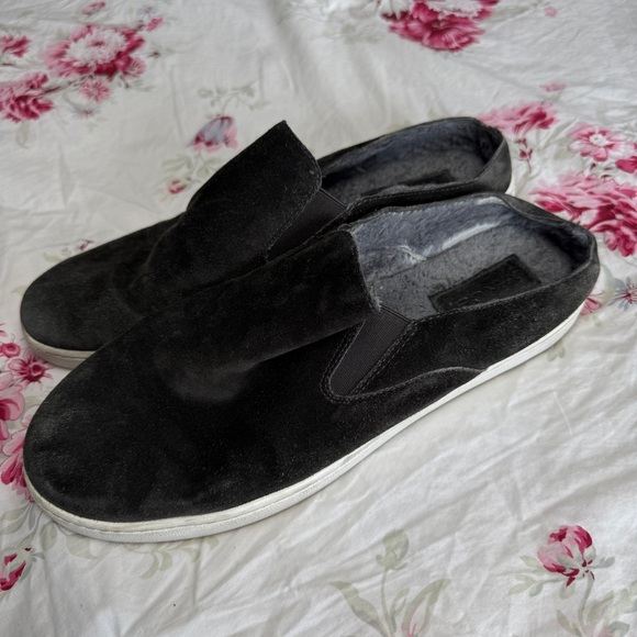 VINCE Verrell Black Suede Leather Slip On Mule Sneaker, Size US 7.5 - Picture 5 of 8